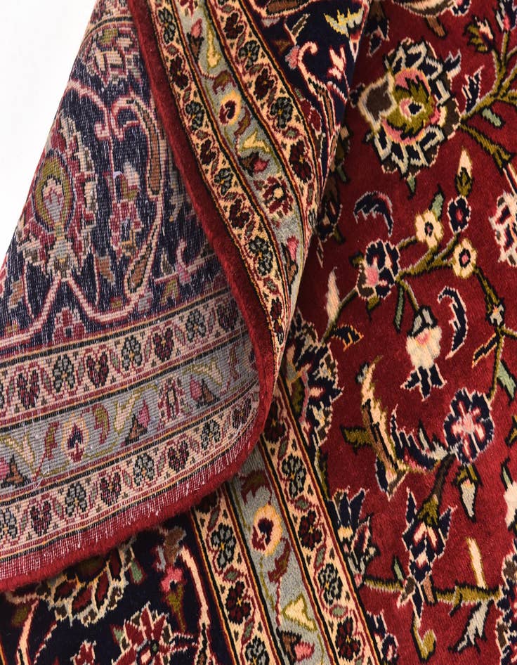 Detail image of  9' 8 x 13' 5  Hand Knotted Kashan Persian Wool Rug