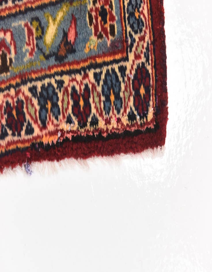 Detail image of  9' 7 x 13' 2  Hand Knotted Kashan Persian Wool Rug