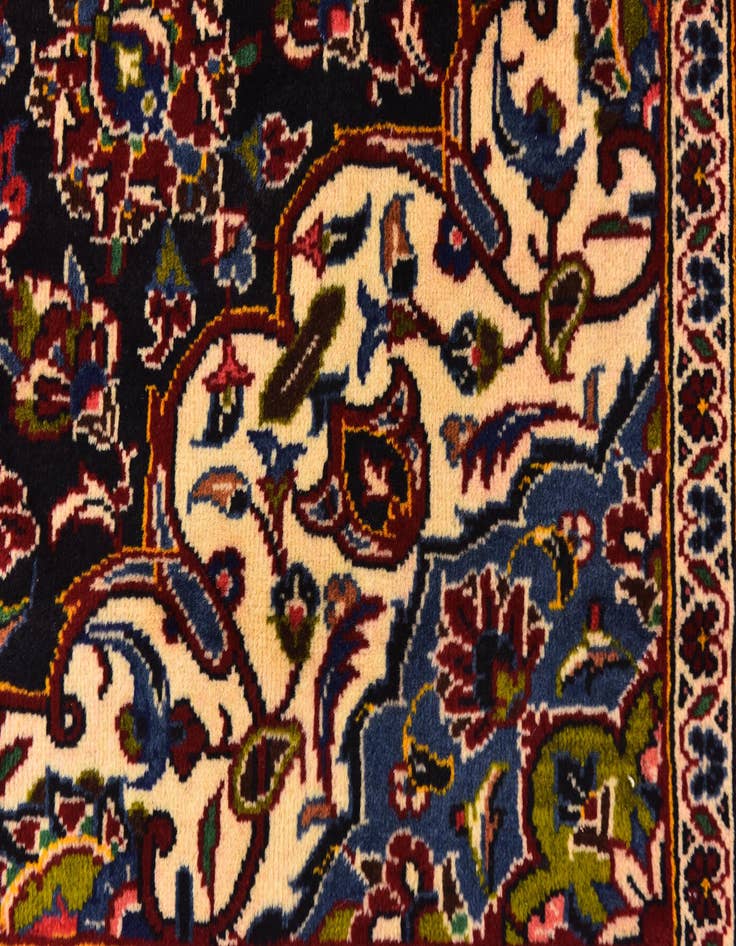 Detail image of  10' x 13'  Hand Knotted Kashan Persian Wool Rug