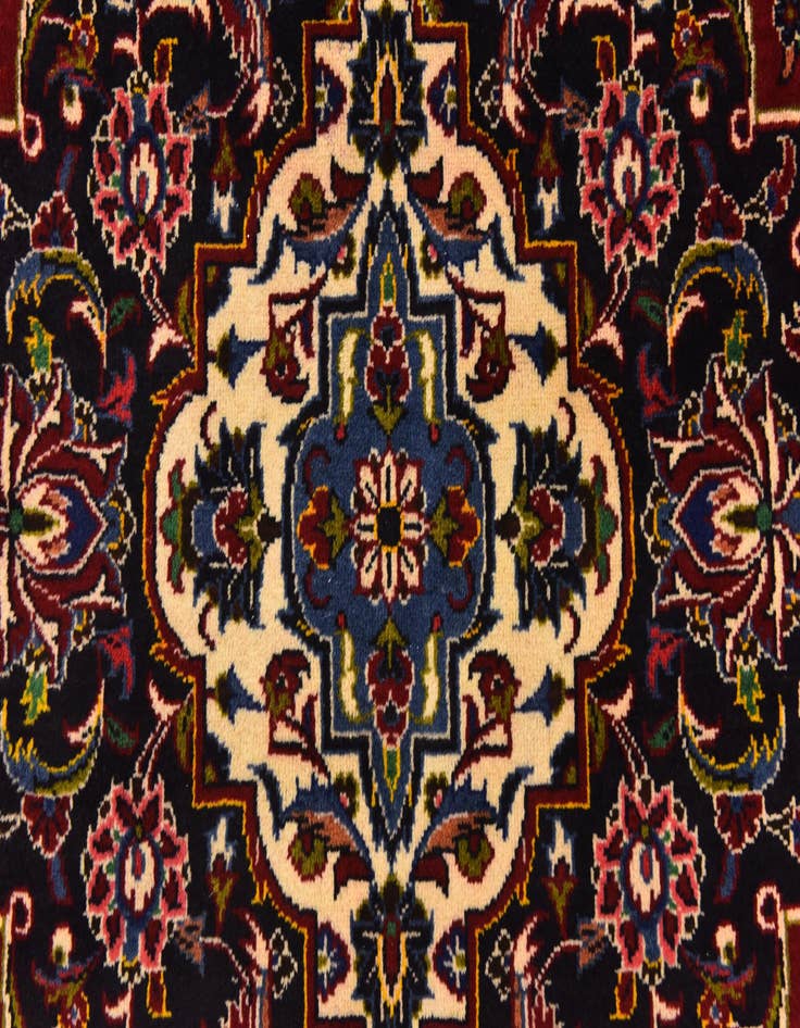 Detail image of  10' x 13'  Hand Knotted Kashan Persian Wool Rug