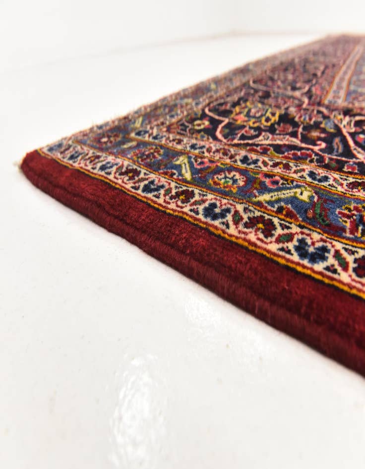 Detail image of  10' x 13'  Hand Knotted Kashan Persian Wool Rug