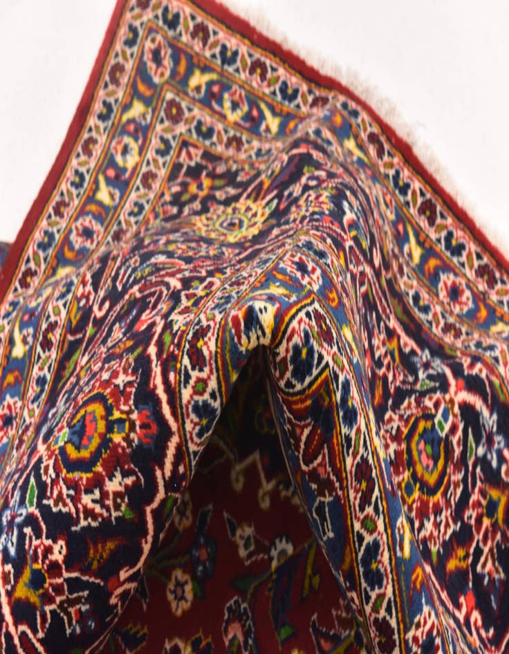 Detail image of  9' 10 x 13' 5  Hand Knotted Kashan Persian Wool Rug