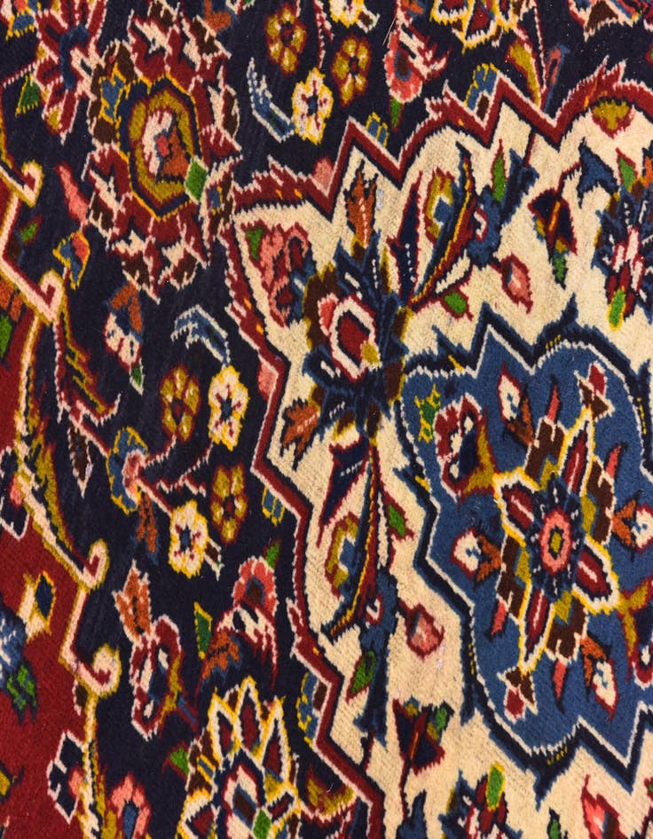 Detail image of  9' 10 x 13' 5  Hand Knotted Kashan Persian Wool Rug