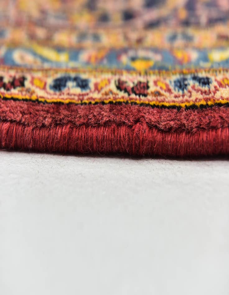 Detail image of  9' 9 x 13'  Hand Knotted Kashan Persian Wool Rug