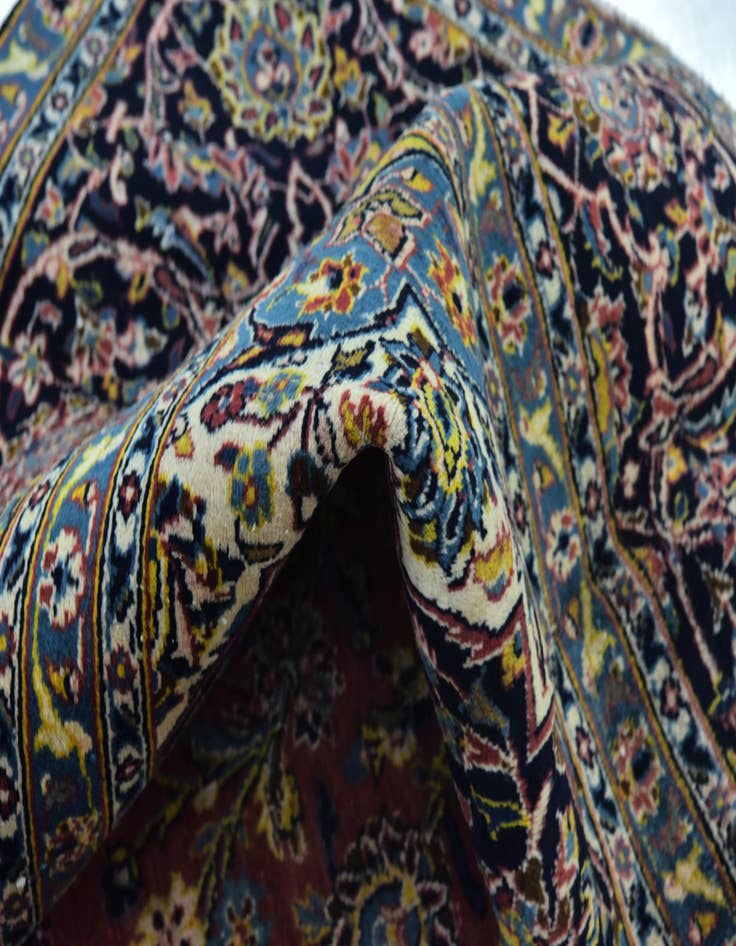 Detail image of  9' 7 x 12' 10  Hand Knotted Kashan Persian Wool Rug