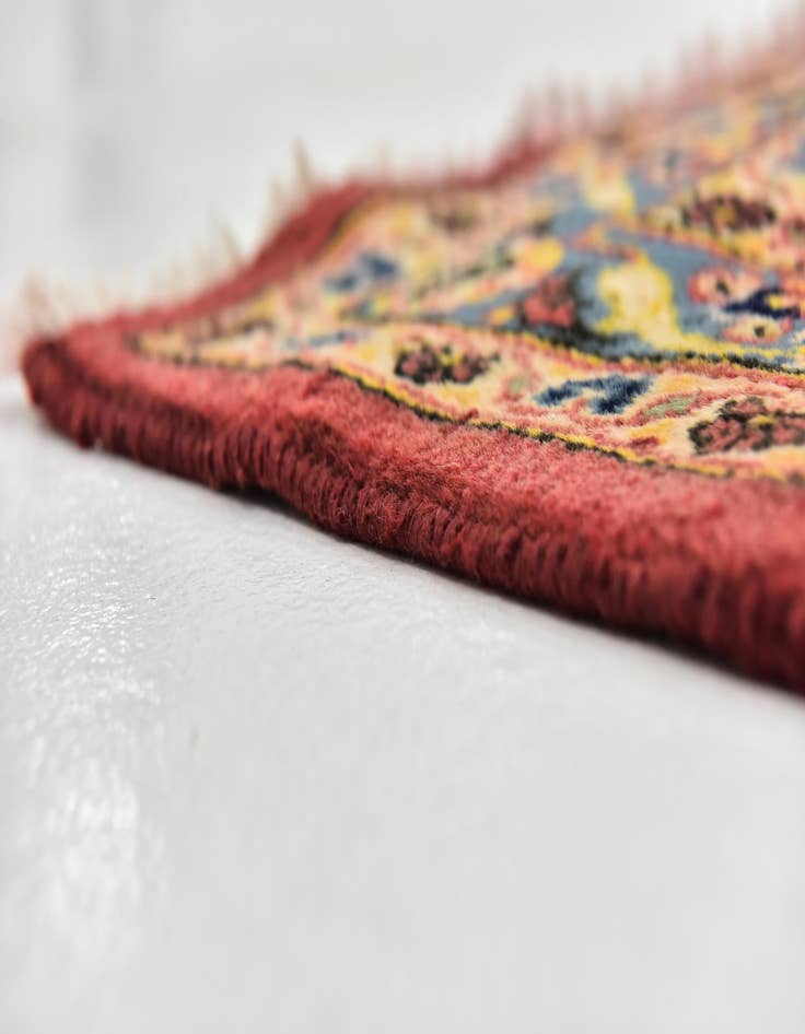 Detail image of  9' 6 x 14' 2  Hand Knotted Kashan Persian Wool Rug