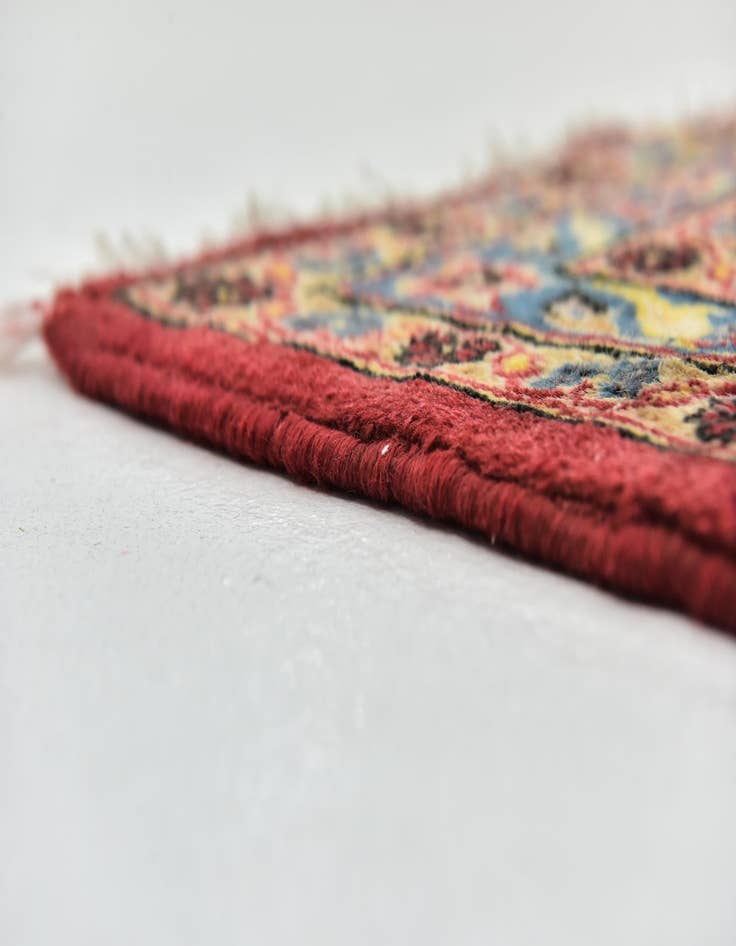 Detail image of  9' 7 x 13'  Hand Knotted Kashan Persian Wool Rug