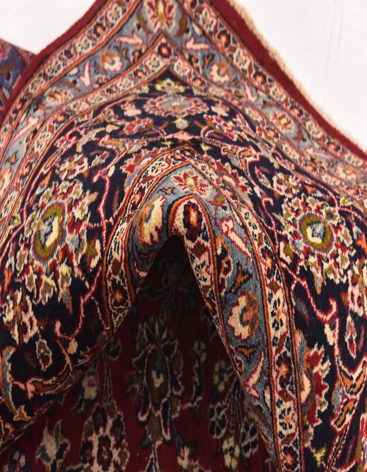 Detail image of  10' x 12' 7  Hand Knotted Kashan Persian Wool Rug