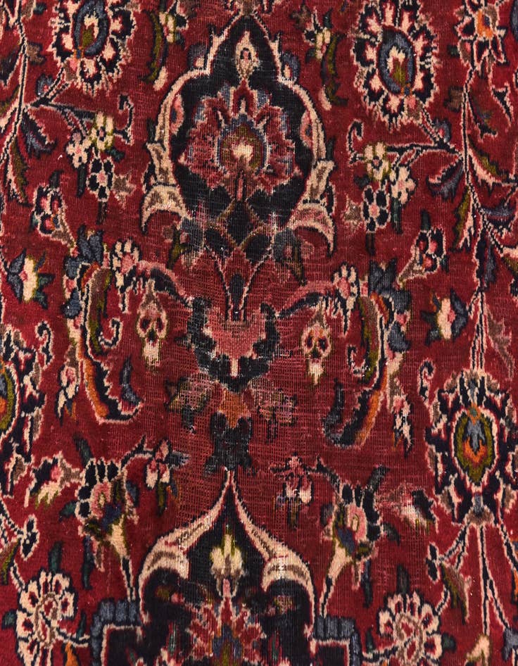 Detail image of  10' x 12' 7  Hand Knotted Kashan Persian Wool Rug