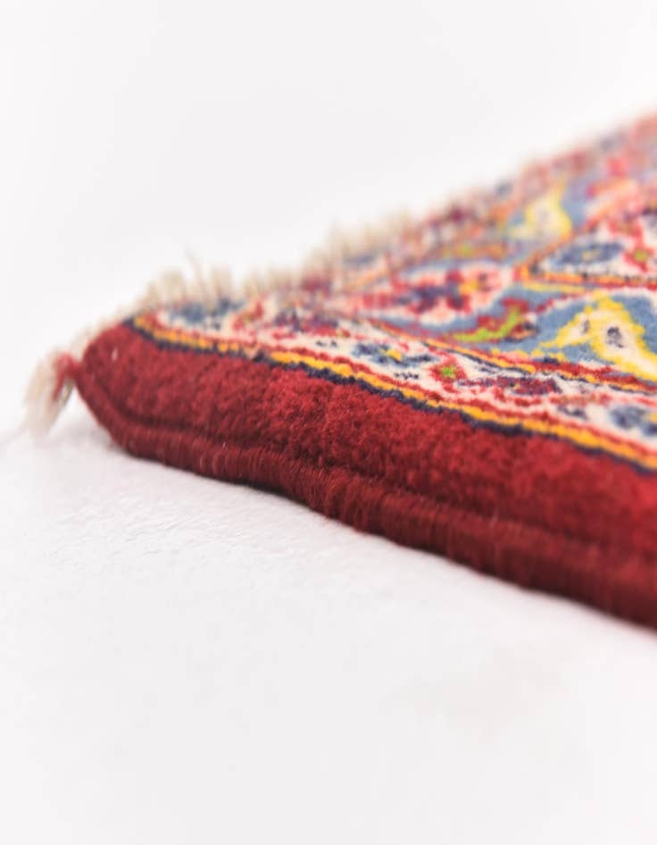 Detail image of  9' 9 x 13' 2  Hand Knotted Kashan Persian Wool Rug