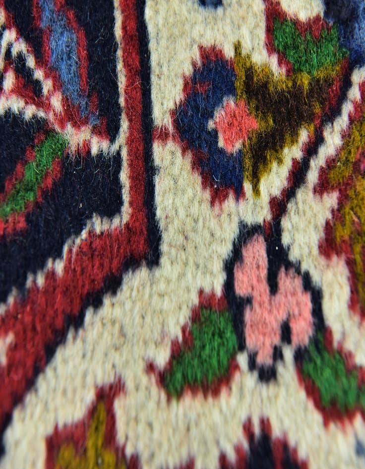 Detail image of  9' 9 x 13'  Hand Knotted Kashan Persian Wool Rug
