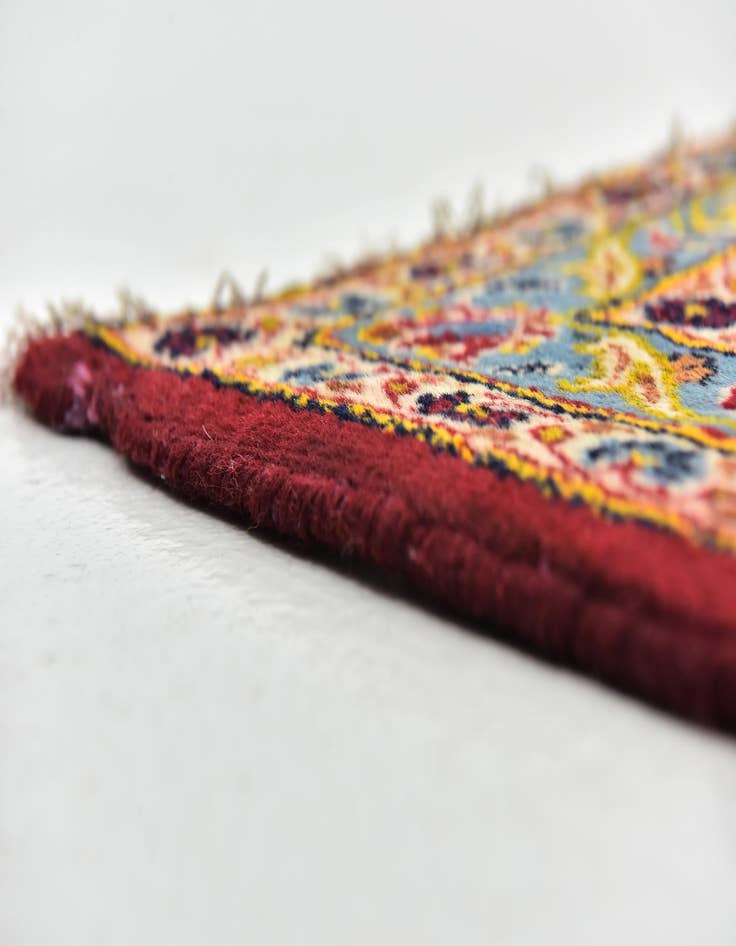 Detail image of  9' 9 x 13'  Hand Knotted Kashan Persian Wool Rug