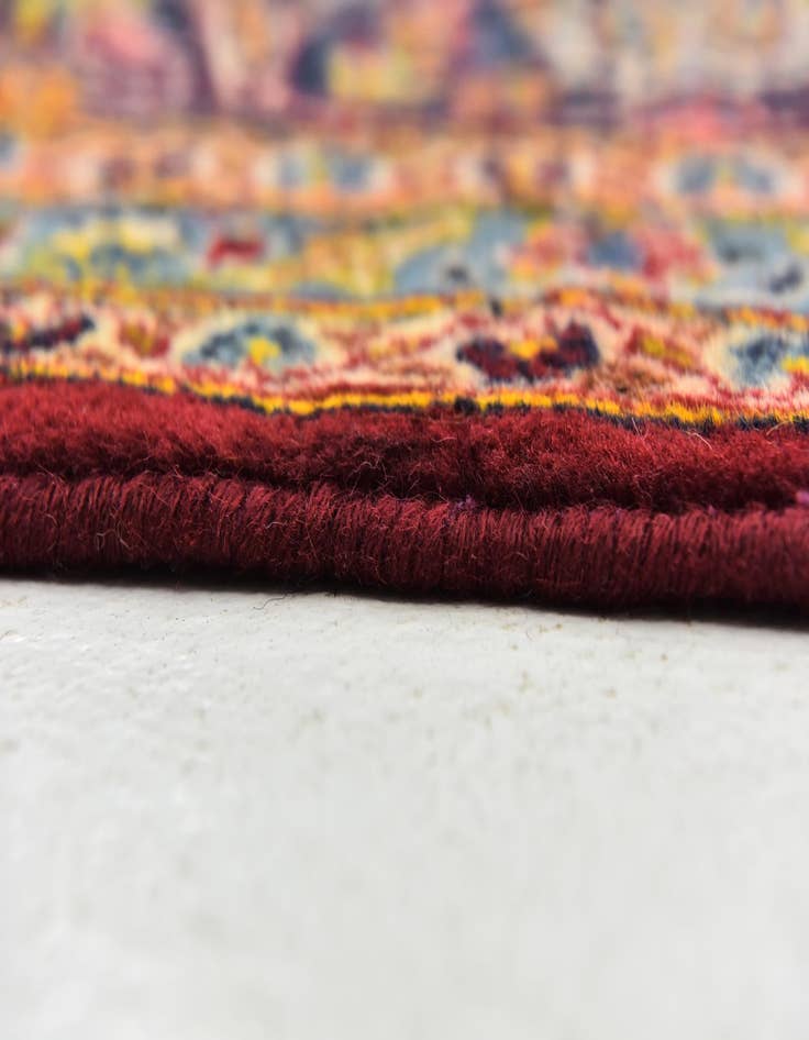 Detail image of  9' 9 x 13'  Hand Knotted Kashan Persian Wool Rug