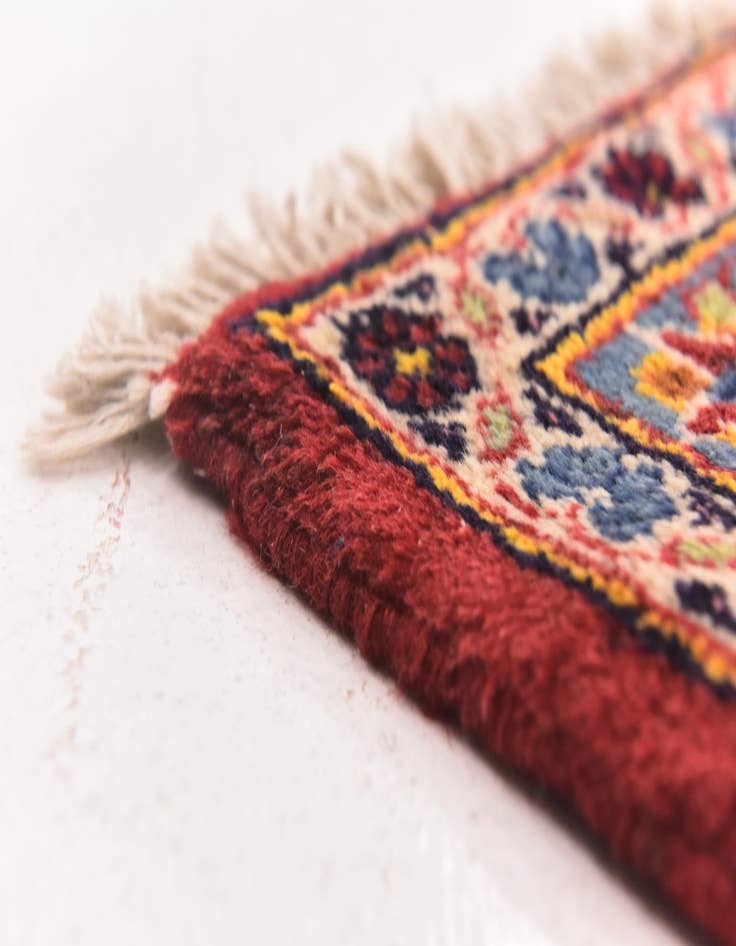 Detail image of  9' 9 x 12' 10  Hand Knotted Kashan Persian Wool Rug