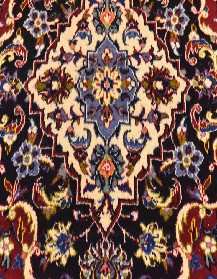 Detail image of  9' 9 x 12' 10  Hand Knotted Kashan Persian Wool Rug