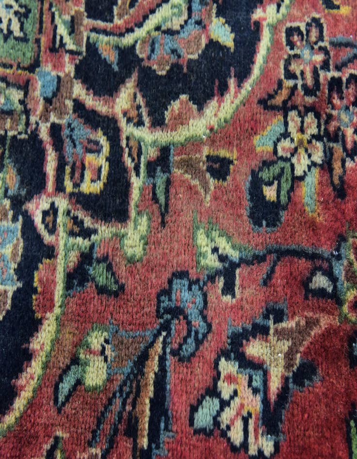 Detail image of  9' 7 x 12' 7  Hand Knotted Kashan Persian Wool Rug