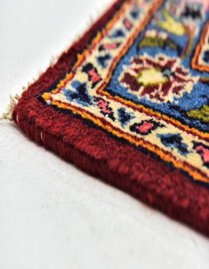 Detail image of  9' 7 x 12' 7  Hand Knotted Kashan Persian Wool Rug