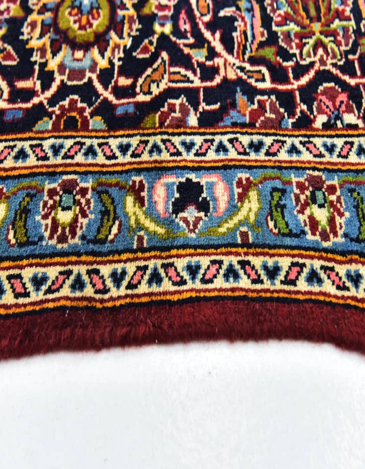 Detail image of  9' 7 x 12' 7  Hand Knotted Kashan Persian Wool Rug