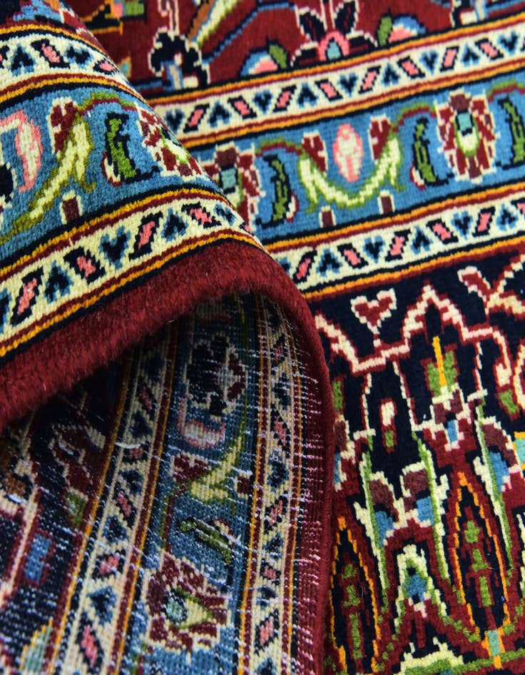 Detail image of  9' 7 x 12' 7  Hand Knotted Kashan Persian Wool Rug