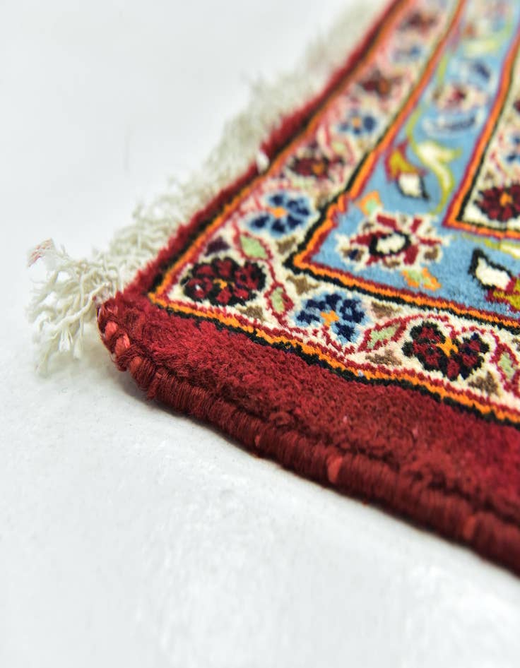 Detail image of  9' 8 x 13'  Hand Knotted Kashan Persian Wool Rug