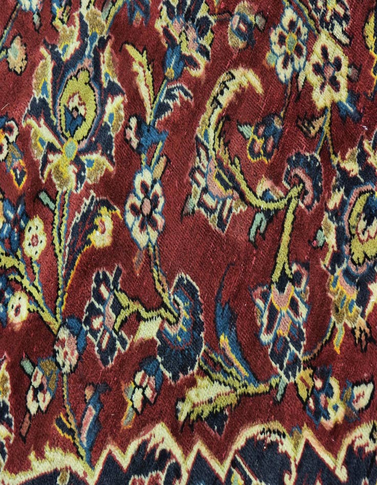 Detail image of  9' 7 x 13' 3  Hand Knotted Kashan Persian Wool Rug