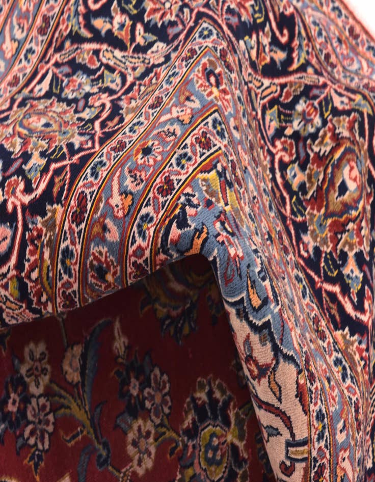 Detail image of  9' 8 x 12' 10  Hand Knotted Kashan Persian Wool Rug