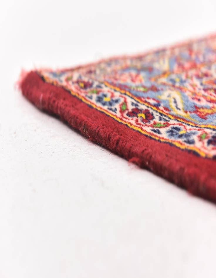 Detail image of  9' 7 x 13'  Hand Knotted Kashan Persian Wool Rug