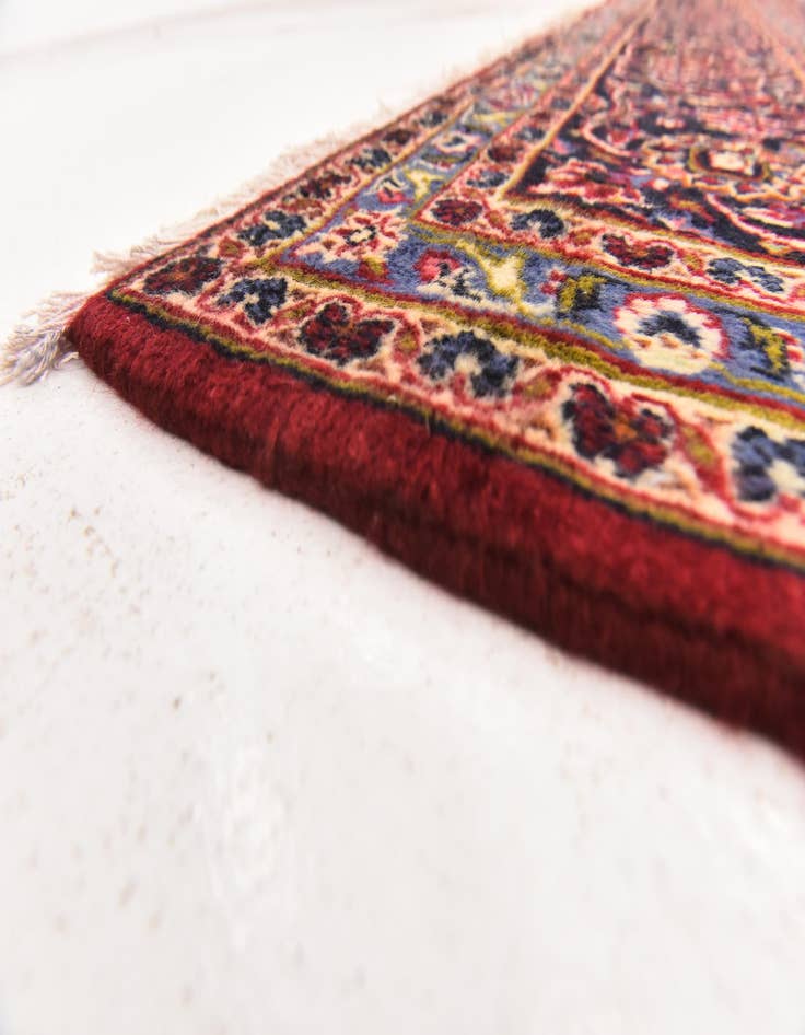 Detail image of  9' 8 x 13' 3  Hand Knotted Kashan Persian Wool Rug