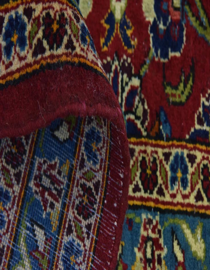 Detail image of  10' x 12' 10  Hand Knotted Kashan Persian Wool Rug