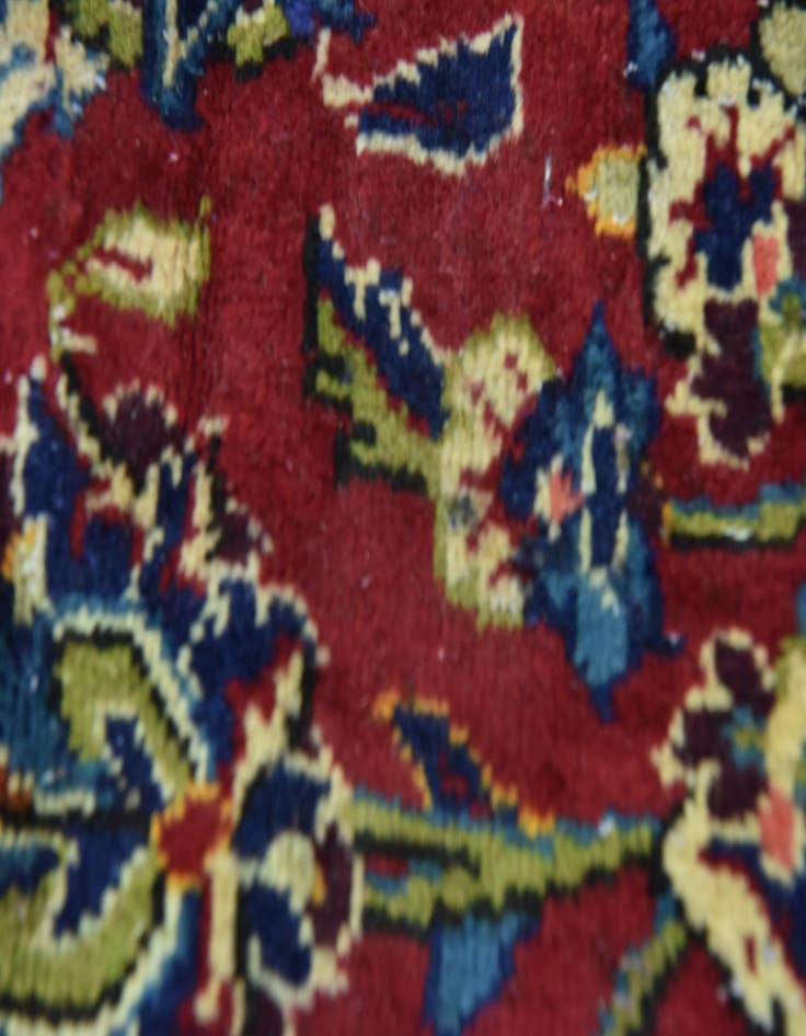 Detail image of  10' x 12' 10  Hand Knotted Kashan Persian Wool Rug