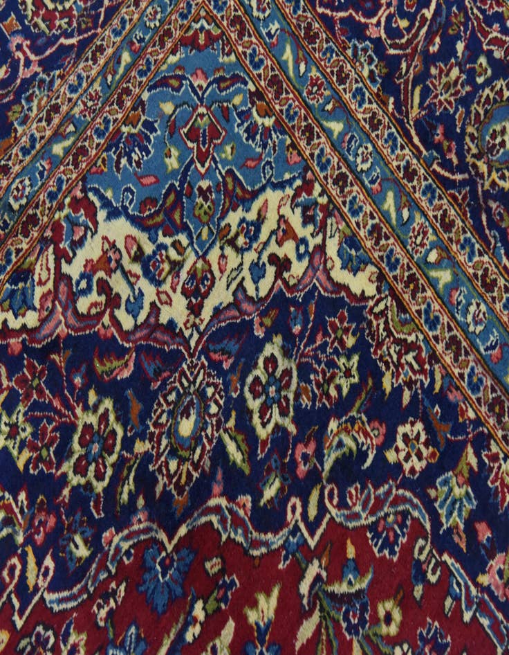 Detail image of  10' x 12' 10  Hand Knotted Kashan Persian Wool Rug