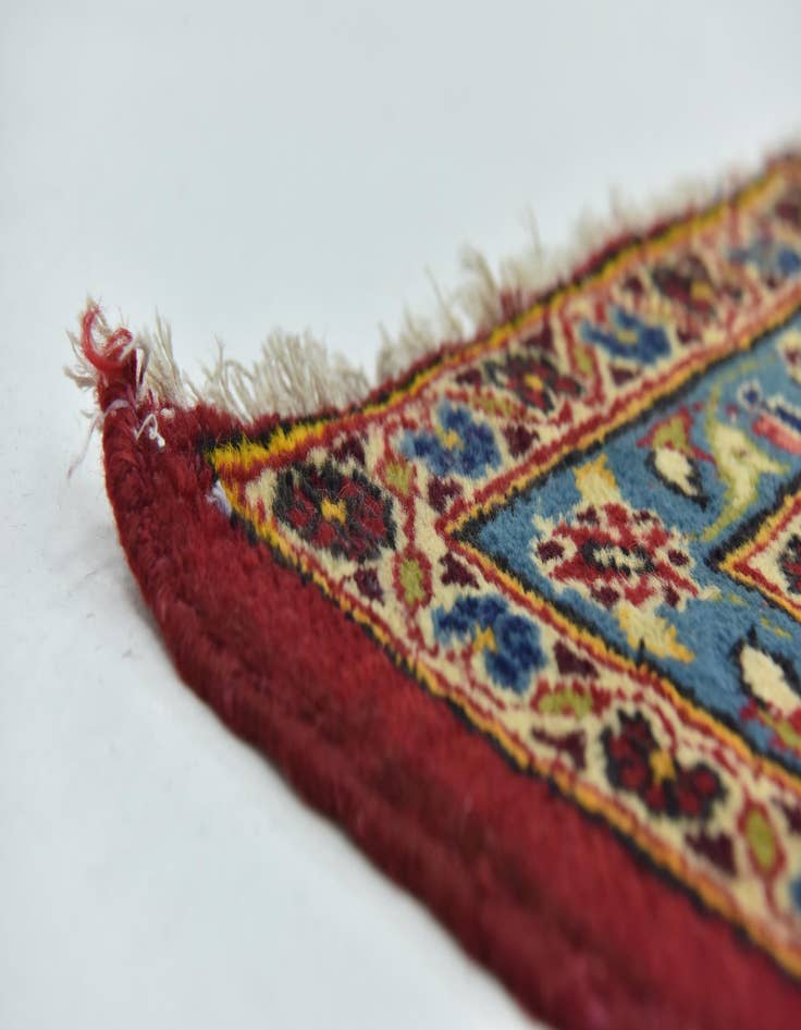 Detail image of  10' x 12' 10  Hand Knotted Kashan Persian Wool Rug