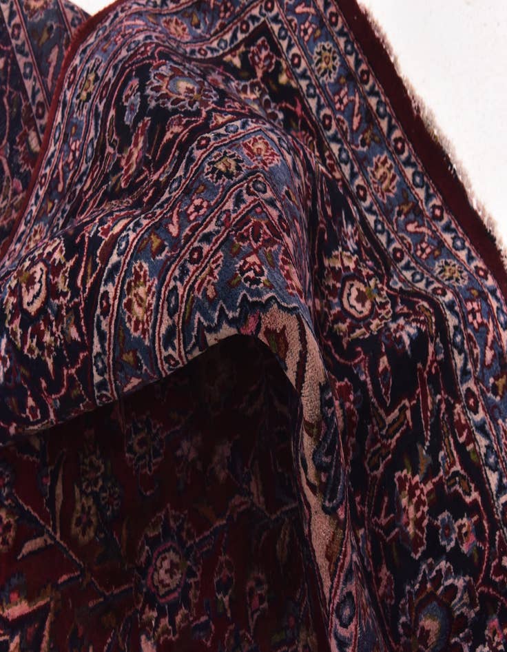 Detail image of  9' 10 x 12' 9  Hand Knotted Kashan Persian Wool Rug