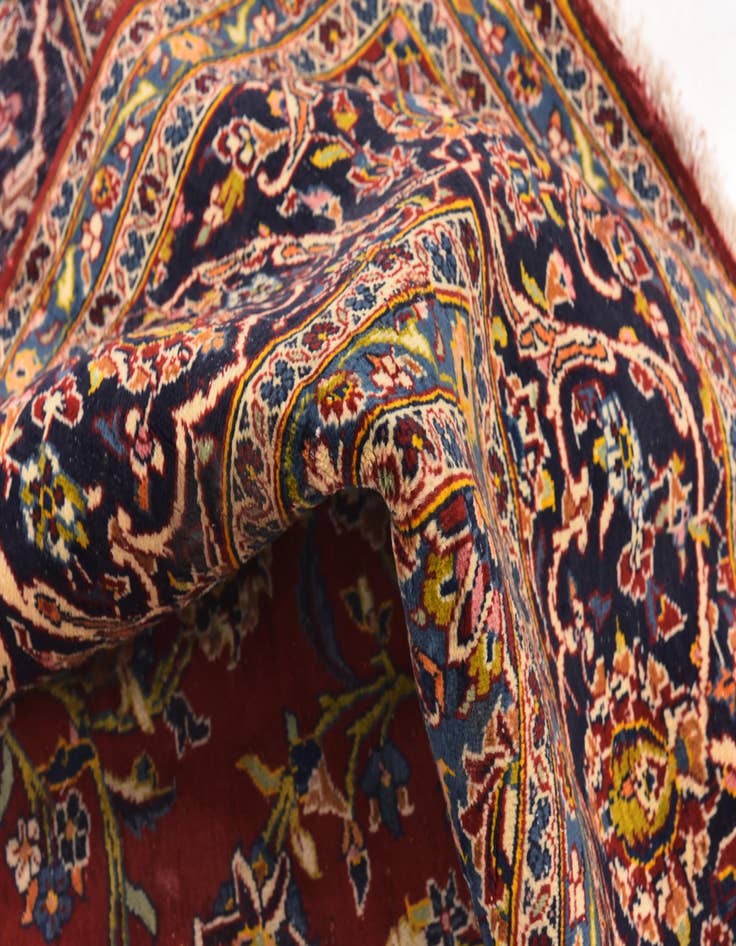 Detail image of  10' x 12' 9  Hand Knotted Kashan Persian Wool Rug