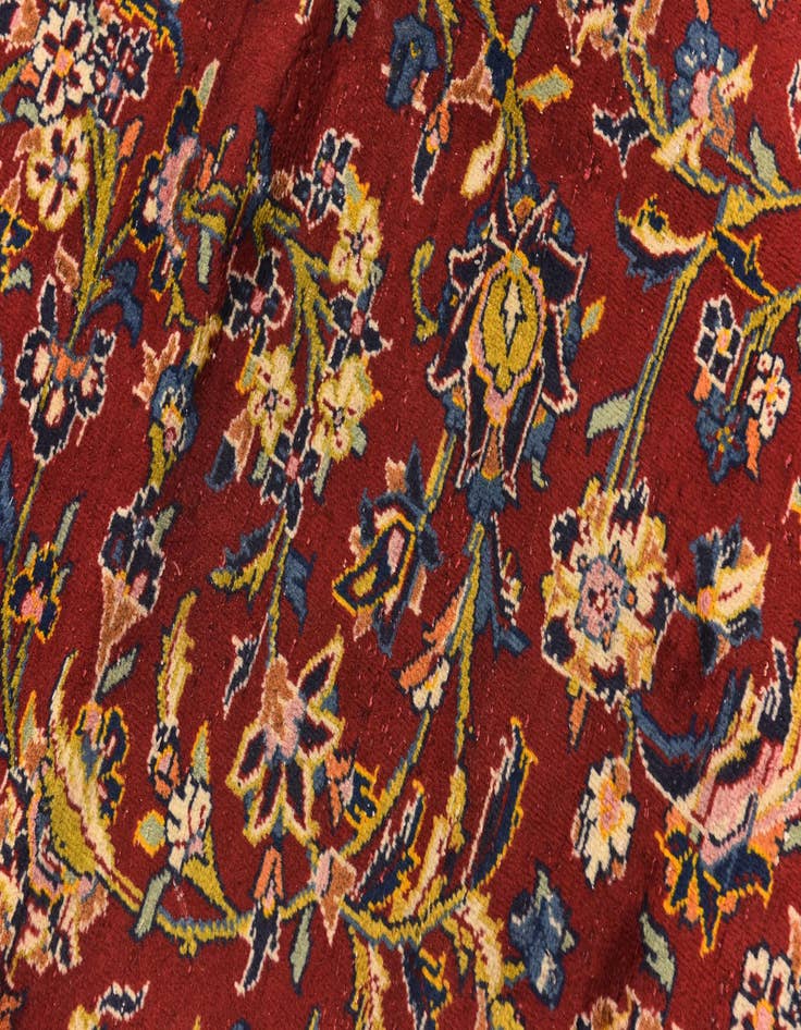 Detail image of  10' x 12' 9  Hand Knotted Kashan Persian Wool Rug