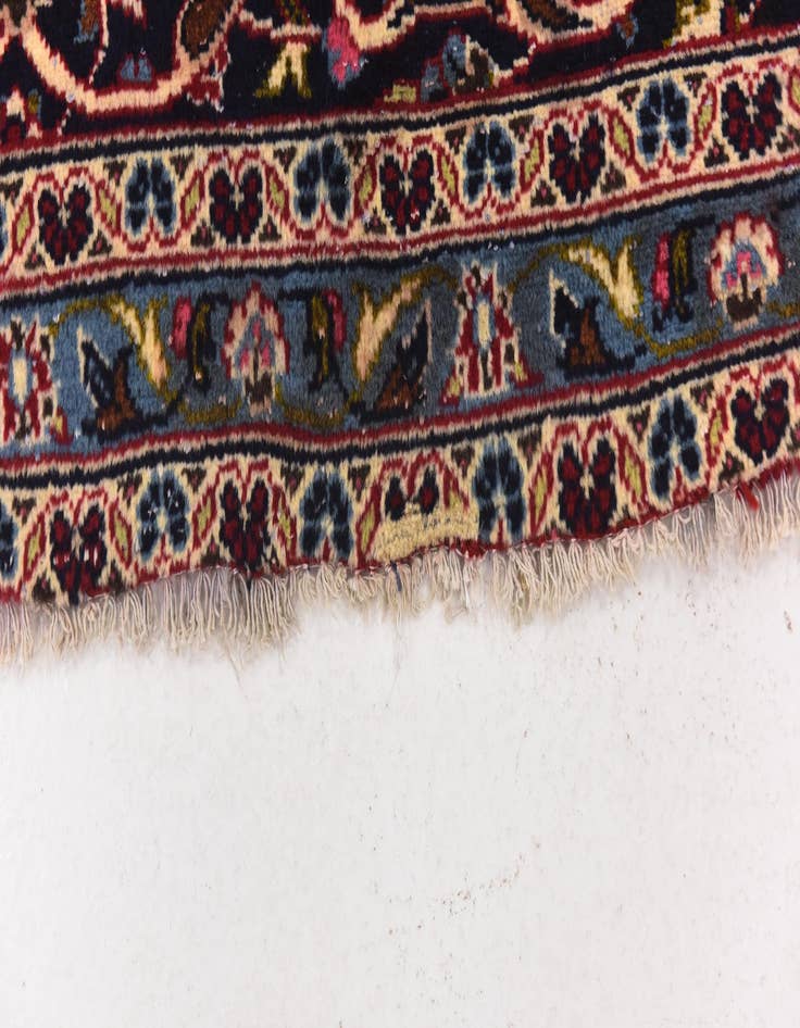 Detail image of  9' 9 x 13' 3  Hand Knotted Kashan Persian Wool Rug