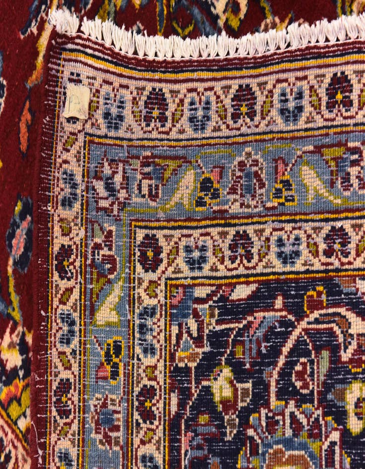 Detail image of  9' 10 x 12' 6  Hand Knotted Kashan Persian Wool Rug