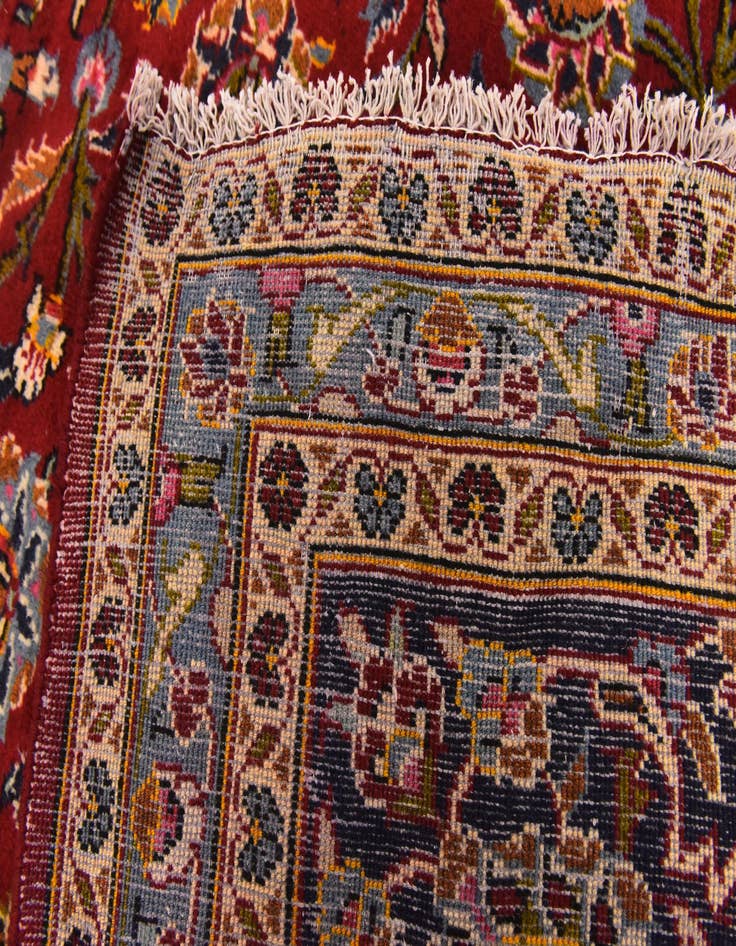 Detail image of  9' 7 x 13' 3  Hand Knotted Kashan Persian Wool Rug