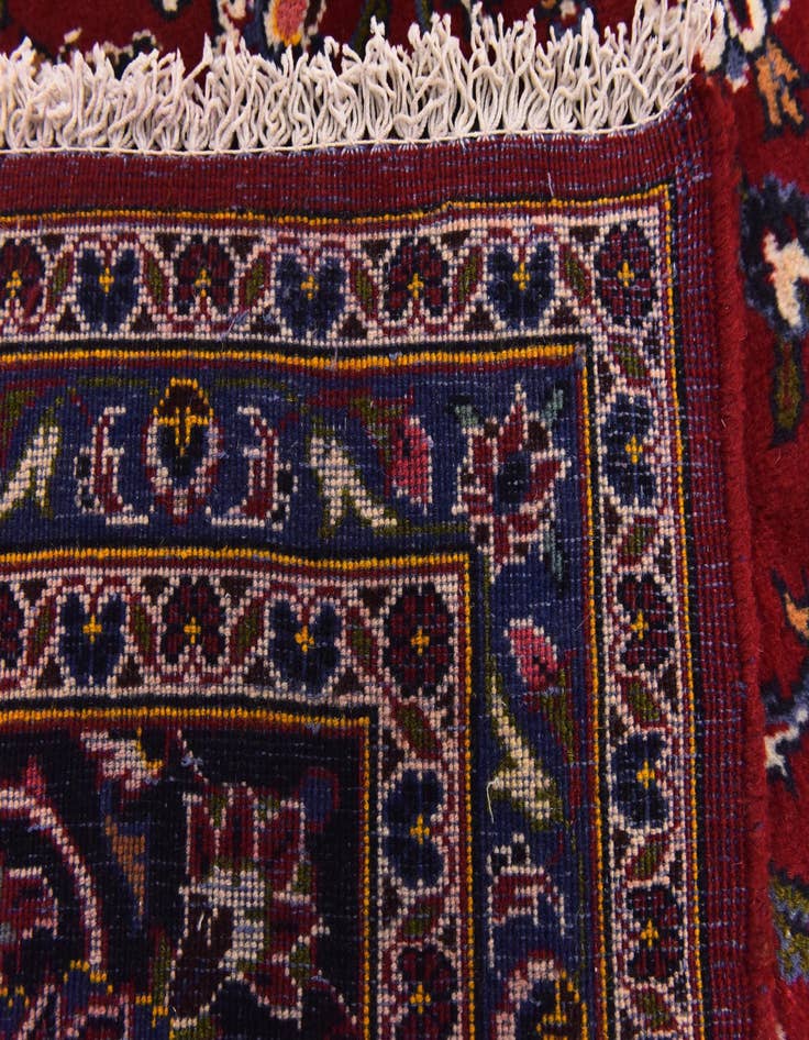 Detail image of  9' 8 x 13'  Hand Knotted Kashan Persian Wool Rug