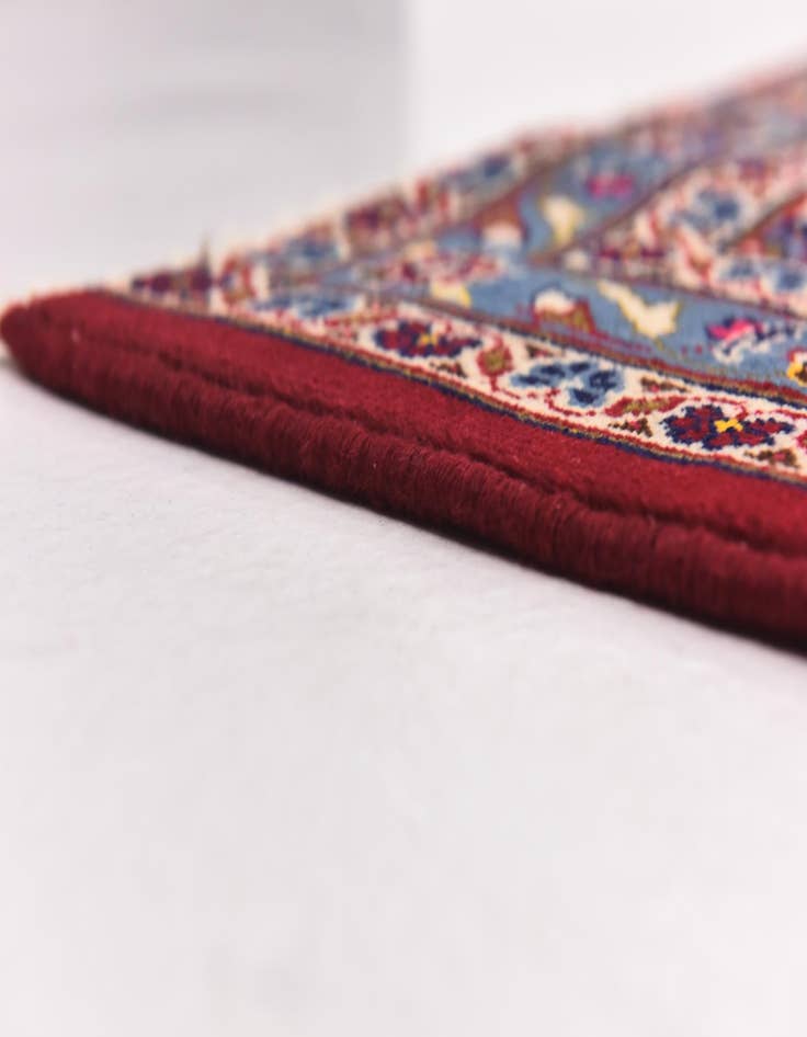 Detail image of  9' 9 x 13'  Hand Knotted Kashan Persian Wool Rug