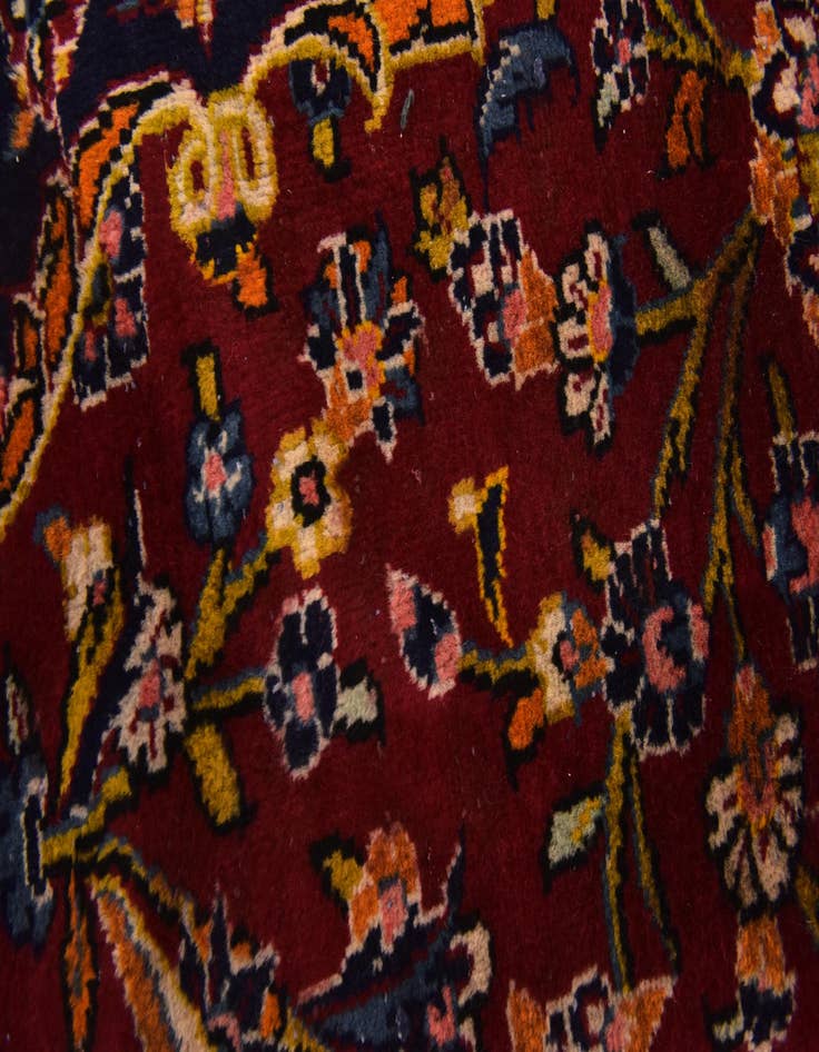 Detail image of  9' 6 x 12' 7  Hand Knotted Kashan Persian Wool Rug