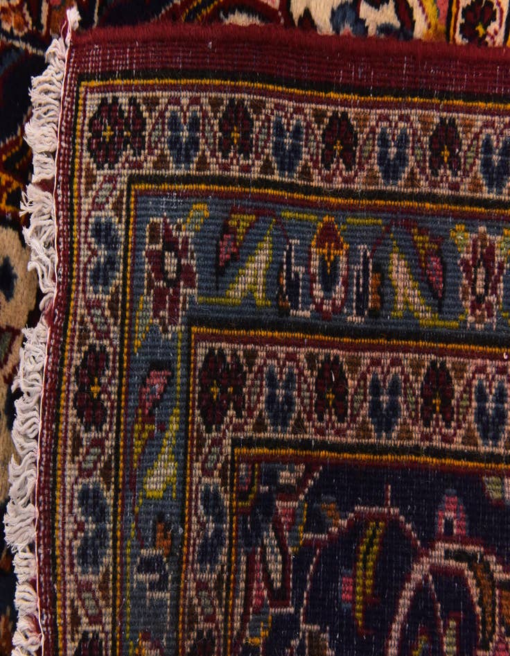 Detail image of  9' 6 x 12' 7  Hand Knotted Kashan Persian Wool Rug
