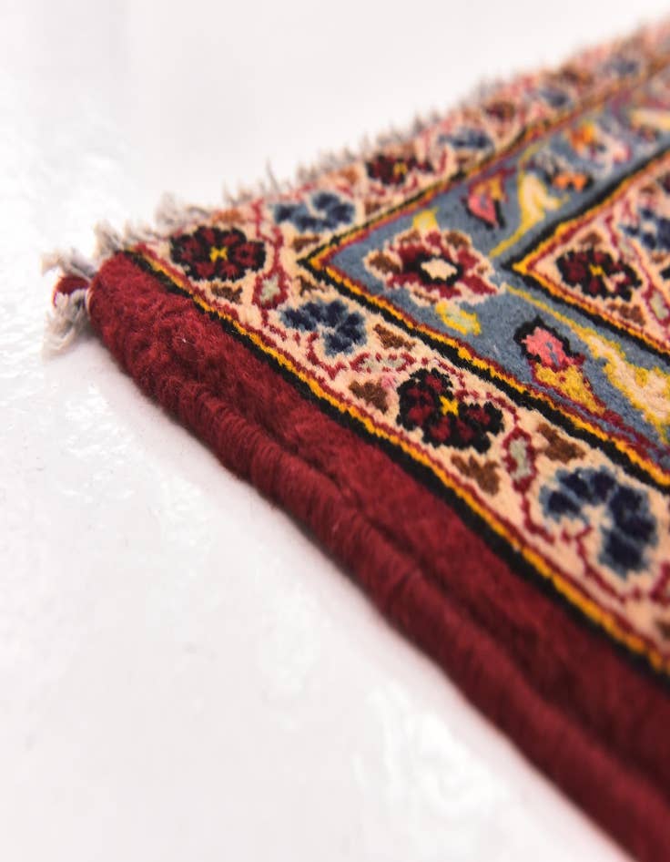 Detail image of  9' 6 x 12' 7  Hand Knotted Kashan Persian Wool Rug
