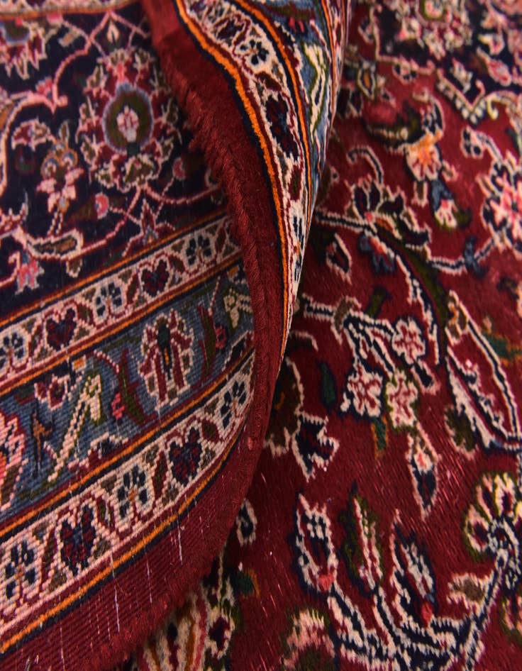 Detail image of  9' 10 x 12' 6  Hand Knotted Kashan Persian Wool Rug