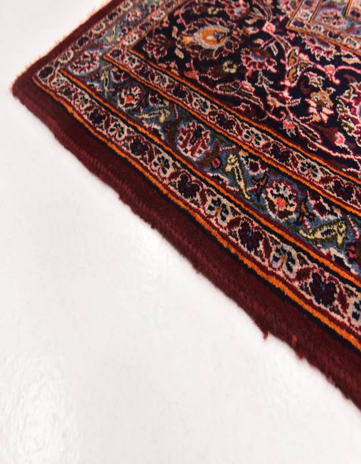 Detail image of  9' 10 x 12' 6  Hand Knotted Kashan Persian Wool Rug