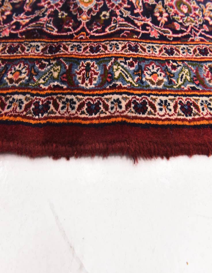 Detail image of  9' 10 x 12' 6  Hand Knotted Kashan Persian Wool Rug