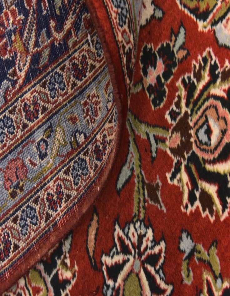 Detail image of  9' 7 x 13' 8  Hand Knotted Kashan Persian Wool Rug
