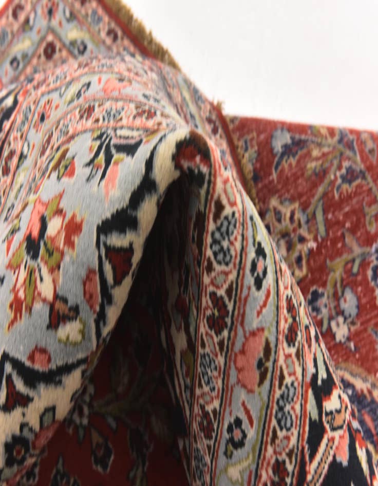 Detail image of  9' 7 x 13' 8  Hand Knotted Kashan Persian Wool Rug