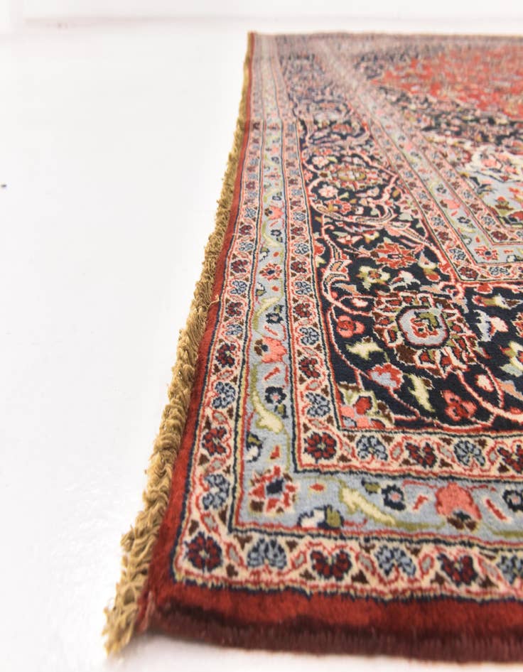 Detail image of  9' 7 x 13' 8  Hand Knotted Kashan Persian Wool Rug
