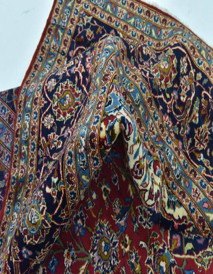 Detail image of  9' 8 x 13' 3  Hand Knotted Kashan Persian Wool Rug